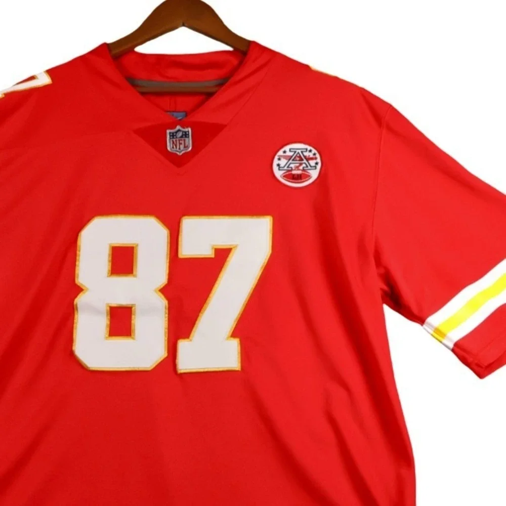 Nike Travis Kelce #87 Kansas City Chiefs Red NFL On-Field Jersey Men XL Football